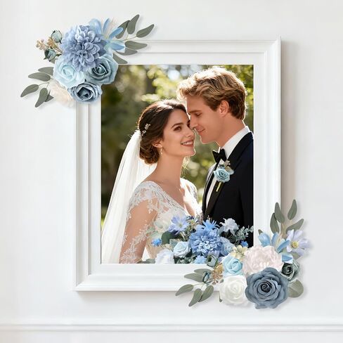 مجموعة كومبو من الزهور الاصطناعية الخضراء صندوق أوراق زهور وهمية مع جذع لباقة الزفاف DIY، القطع المركزية، ديكور المنزل، ديكور ترتيب الزهور (أخضر الغابة) in Kuwait