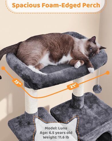 Yaheetech 63in Sturdy Large Cat Tree for Indoor Heavy Cats, Tall Tower in Saudi Arabia