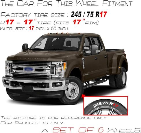 17 "17x6.5 مجموعة من 6 عجلات فولاذية مزدوجة جديدة لـ 2005-2025 FORD F350 Super Duty OEM Design استبدال الحافة in Kuwait