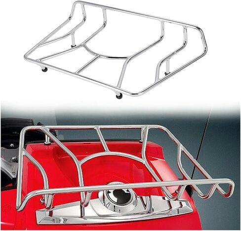 Motorcycle Luggage Rack - Chrome Steel, 2010-2018 Fit for CAN-AM & Spyder RT - Easy Bolt-On Installation, Triple Polished & Plating, Large Rack with Side Extensions in Saudi Arabia