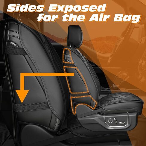 أغطية مقاعد لـ 2009-2025 Ford F150 SuperCrew & 2017-2024 F250/F350/F450 Super Duty Crew Cab مع مجموعة كاملة من الجلد الصناعي المقاوم للماء in Kuwait