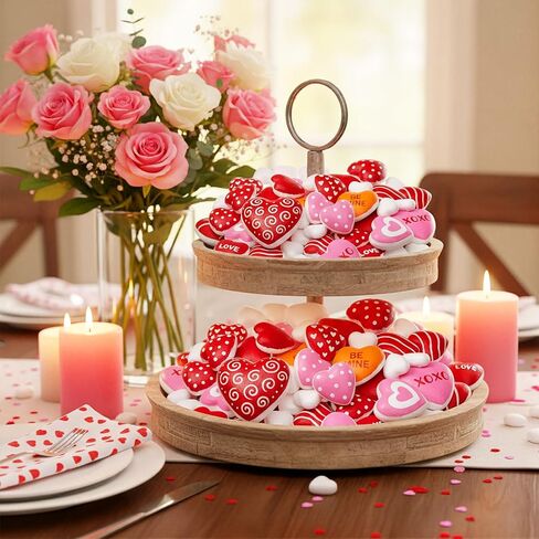 Seenelling 56 Pcs Valentine's Day Painting Kit Craft Foam Hearts Balls Unpainted Polystyrene Foam Balls for Adults DIY Craft Projects Wedding or Valentines Party Modeling Decoration in Saudi Arabia