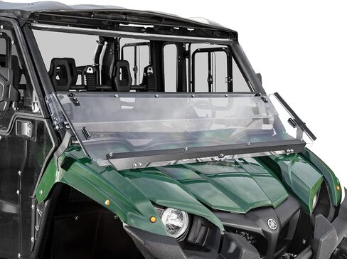 الزجاج الأمامي SuperATV 3 في 1 متوافق مع Yamaha Viking / EPS / EPS Ranch Edition / EPS SE / VI (انظر الإعداد) | زجاج أمامي كامل أو مقلوب أو نصف | 1/4 بوصة من البولي كربونات المطلي الصلب | صنع في الولايات المتحدة الأمريكية in Saudi Arabia