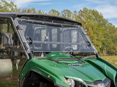 الزجاج الأمامي SuperATV 3 في 1 متوافق مع Yamaha Viking / EPS / EPS Ranch Edition / EPS SE / VI (انظر الإعداد) | زجاج أمامي كامل أو مقلوب أو نصف | 1/4 بوصة من البولي كربونات المطلي الصلب | صنع في الولايات المتحدة الأمريكية in Saudi Arabia
