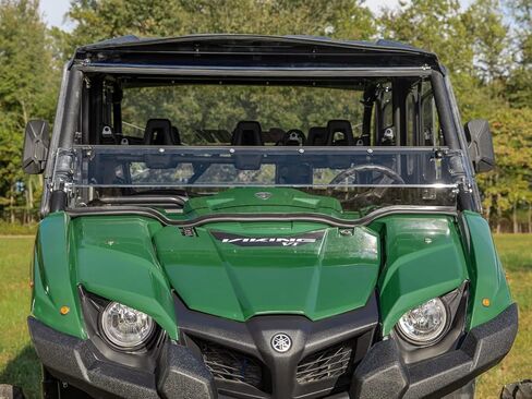 الزجاج الأمامي SuperATV 3 في 1 متوافق مع Yamaha Viking / EPS / EPS Ranch Edition / EPS SE / VI (انظر الإعداد) | زجاج أمامي كامل أو مقلوب أو نصف | 1/4 بوصة من البولي كربونات المطلي الصلب | صنع في الولايات المتحدة الأمريكية in Saudi Arabia