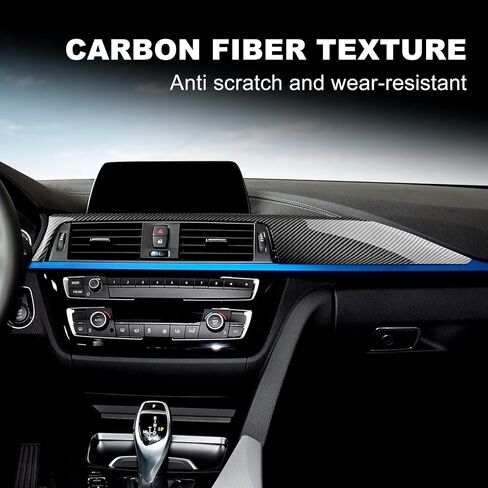 غطاء لوحة القيادة BMW F30، ABS من ألياف الكربون نمط وحدة التحكم المركزية للسيارة 2013-2018 BMW 3 Series F30 F31 F32 F33 F34 F36 328i 320i 335i 330i 435i 420i 430i 440i 425i in Kuwait