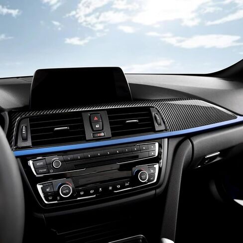 غطاء لوحة القيادة BMW F30، ABS من ألياف الكربون نمط وحدة التحكم المركزية للسيارة 2013-2018 BMW 3 Series F30 F31 F32 F33 F34 F36 328i 320i 335i 330i 435i 420i 430i 440i 425i in Kuwait