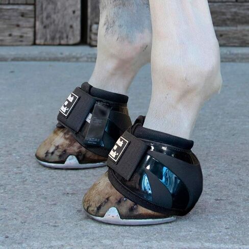 زوج من أحذية Back on Track الرجالية ذات الأداء المطاطي المتين للحصان من أحذية Hoof Bell مع حلقة إغلاق in Kuwait