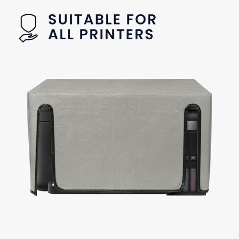 غطاء غبار kwmobile متوافق مع Epson EcoTank ET-2850 / EcoTank ET-2856 - علبة الطابعة - غطاء واقي القماش - رمادي فاتح in Saudi Arabia
