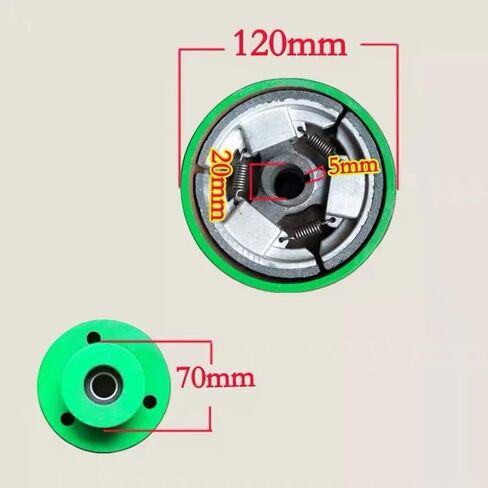 بكرة القابض 168F 170F GX160 GX200 متوافقة مع المحرك والمحرك المبرد بالهواء يناسب موديلات مختلفة in Kuwait
