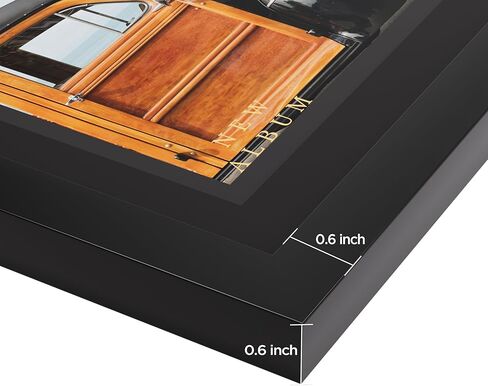 eletecpro Record Frame 10x16 with 2 Double Sided Mats (Black&White), Classic Vinyl Frame for 7x7 Single Music Album Cover and Vinyl, Black Vinyl Record Display for Wall, Stylish Wall Decor in Saudi Arabia