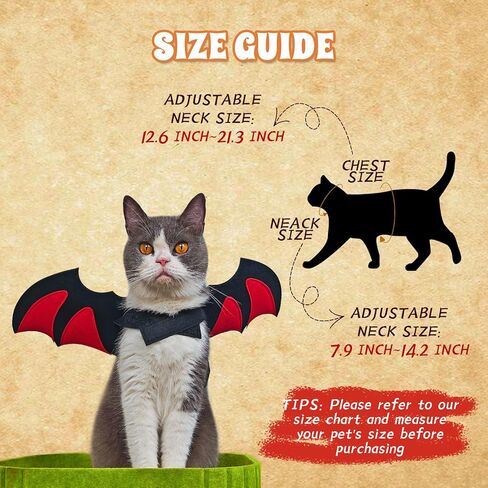 Halloween Cat Bat Wings Costume Pet Cosplay Vampire Dress Up Apparel Small Dog Christmas Clothes Bat Skeleton Bone Wing with Kitten Puppy Skull Back Tie Decoration & Traction Rope Fixing Holes in Kuwait