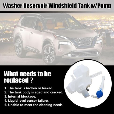 GXARTS Washer Reservoir Windshield Tank w/Pump 289106RR0A Compatible with Nissan Rogue 2.5L 2021 2022 2023 in Saudi Arabia