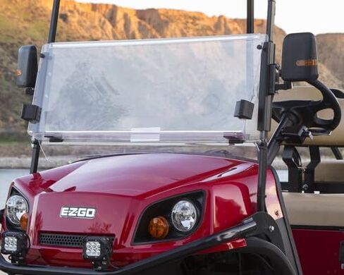 Buggies Unlimited EZGO Express Series S6 / L6 Golf Car Folding Windshield (for Models with 3/4 Inch Struts) in Saudi Arabia