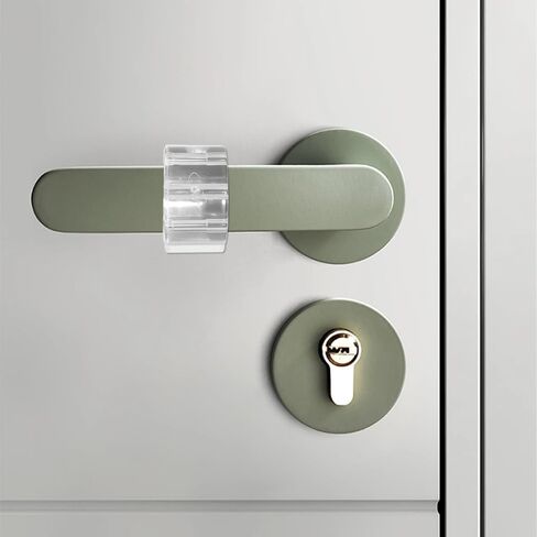 4 Pieces Transparent Silicone Door Handle Cushioning Wall Door Stop Furniture Protective Ring Safety Supplies in Saudi Arabia
