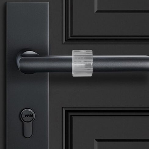 4 Pieces Transparent Silicone Door Handle Cushioning Wall Door Stop Furniture Protective Ring Safety Supplies in Saudi Arabia