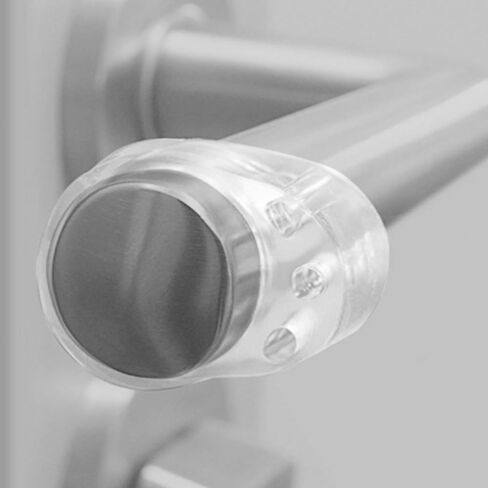 4 Pieces Transparent Silicone Door Handle Cushioning Wall Door Stop Furniture Protective Ring Safety Supplies in Saudi Arabia