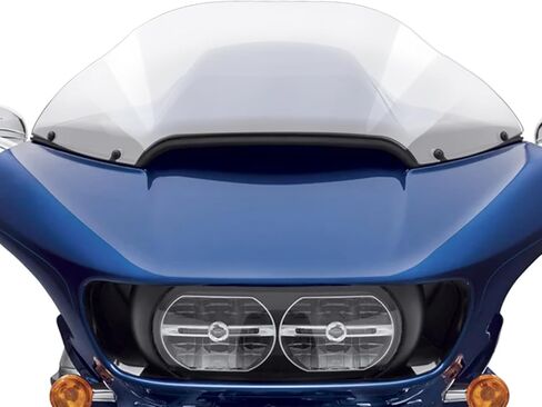 فاصل الرياح للزجاج الأمامي مقاس 8 بوصات متوافق مع دراجة Harley Touring Road 2015-2024 (أسود) in Saudi Arabia