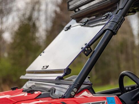 الزجاج الأمامي المقاوم للخدش SuperATV لـ Polaris RZR S 1000 / S4 1000 (انظر الملاءمة) - مصنوع من البولي كربونات مقاس 1/4 بوصة - أقوى 250 مرة من الزجاج - يمكن إغلاقه أو تهويته أو فتحه بالكامل - صنع في الولايات المتحدة الأمريكية in Saudi Arabia