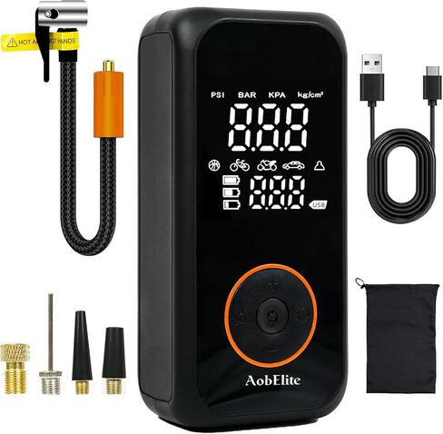 Tire Inflator Portable Air Compressor,150PSI Cordless Air Pump for Car Tires,Tire Inflators with Digital Pressure Gauge LED Light and Auto Shut-Off,Portable Tire Pump for Car,Bike,Motorcycle,Balls in Saudi Arabia