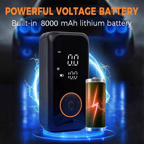 Tire Inflator Portable Air Compressor,150PSI Cordless Air Pump for Car Tires,Tire Inflators with Digital Pressure Gauge LED Light and Auto Shut-Off,Portable Tire Pump for Car,Bike,Motorcycle,Balls in Saudi Arabia