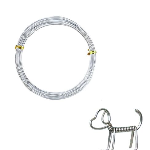 1mm Silver Aluminum Craft Wire - 10 Meter Jewelry Making Supply, DIY Art Wire, Soft Beading String, Handmade Craft Material in Saudi Arabia