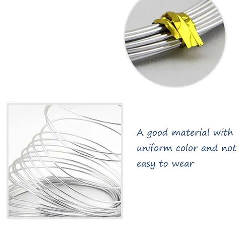 1mm Silver Aluminum Craft Wire - 10 Meter Jewelry Making Supply, DIY Art Wire, Soft Beading String, Handmade Craft Material in Saudi Arabia