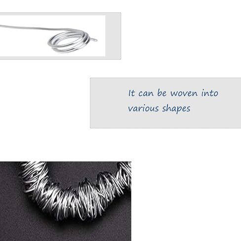 1mm Silver Aluminum Craft Wire - 10 Meter Jewelry Making Supply, DIY Art Wire, Soft Beading String, Handmade Craft Material in Saudi Arabia