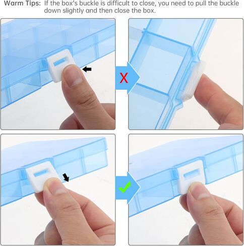Mini 1pcs Plastic Organizer Storage Box with Adjustable Dividers, Jewelry Storage Container Box for Office Supplies Beads Crafts, Pink, (6.89 x 3.94 x 0.91 inches) in Saudi Arabia