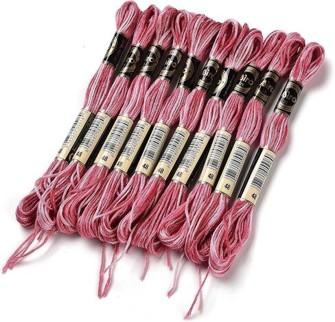 10 Skeins Embroidery Thread 6-Ply Polyester Embroidery Floss Cross Stitch Threads Friendship Bracelet String for Jewelry Making Bracelet Knitting Stitching Craft Supplies,Royal Blue in Saudi Arabia