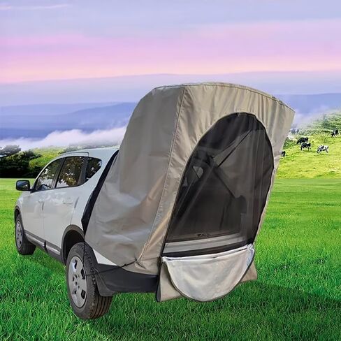 Tailgate Tent SUV Camping Awning Shade Compatible with for Citroen C3 Aircross 2017–2024 Camping Auto Shade Smooth Ventilation,C-Three Side Extension-Beige in Saudi Arabia