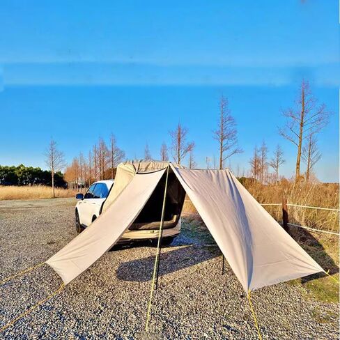 Tailgate Tent SUV Camping Awning Shade Compatible with for Mazda CX-5 2013–2016 KE Camping Auto Shade Smooth Ventilation,B-Sun Shade Pole-Beige in Saudi Arabia