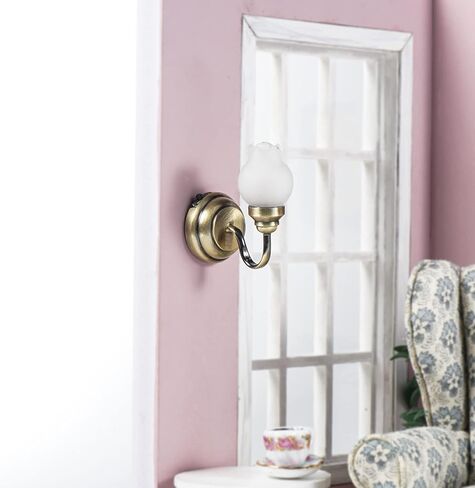 Waldosia 1:12 Scale Dollhouse Miniature LED Tulip Wall Sconce in Kuwait