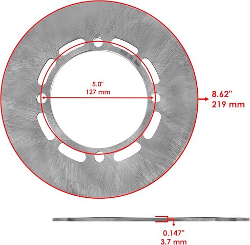 Caltric 2 Front Brake Disc Rotor with Brake Pads Compatible with Yamaha Grizzly 660 YFM660F 2003-2008 in Saudi Arabia