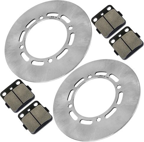 Caltric 2 Front Brake Disc Rotor with Brake Pads Compatible with Yamaha Grizzly 660 YFM660F 2003-2008 in Saudi Arabia