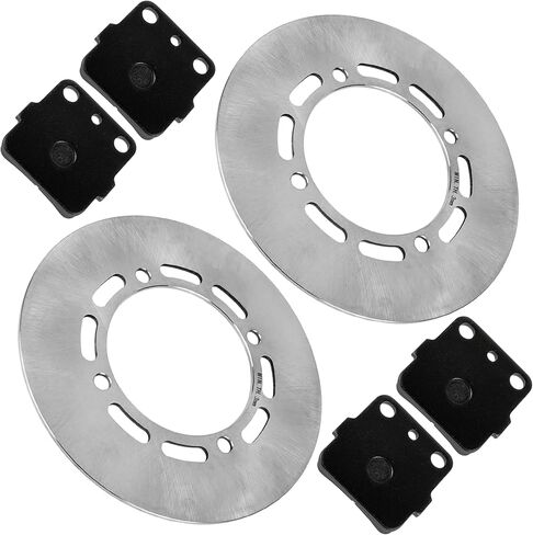 Caltric 2 Front Brake Disc Rotor with Brake Pads Compatible with Yamaha Grizzly 660 YFM660F 2003-2008 in Saudi Arabia