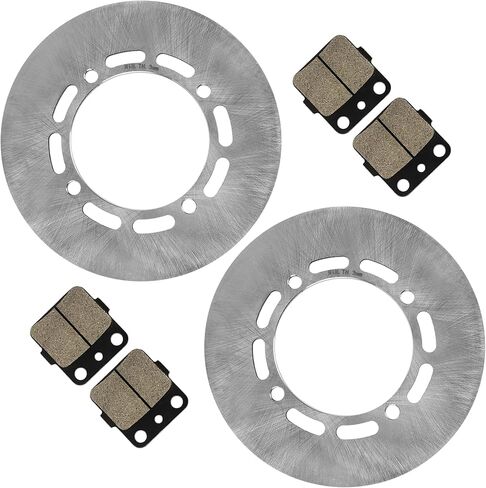Caltric 2 Front Brake Disc Rotor with Brake Pads Compatible with Yamaha Grizzly 660 YFM660F 2003-2008 in Saudi Arabia