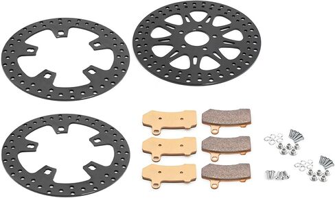 TOFR 11.8" Front Rear Brake Rotor Disc Pads with Bolt for Harley Touring Electra Glide Road King Ultra Classic Road Glide Street Glide 2014-2021 in Saudi Arabia