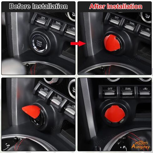 Aunginsy Engine Start Stop Push Button Switch Sticker Cover Compatible with Toyota Tacoma 2016-2023 Aluminum Alloy Key Ignition Starter Switch Knob Decorative Ring Trim Sticker Interior Accessories in Saudi Arabia