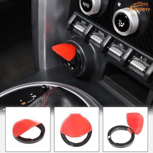 Aunginsy Engine Start Stop Push Button Switch Sticker Cover Compatible with Toyota Tacoma 2016-2023 Aluminum Alloy Key Ignition Starter Switch Knob Decorative Ring Trim Sticker Interior Accessories in Saudi Arabia