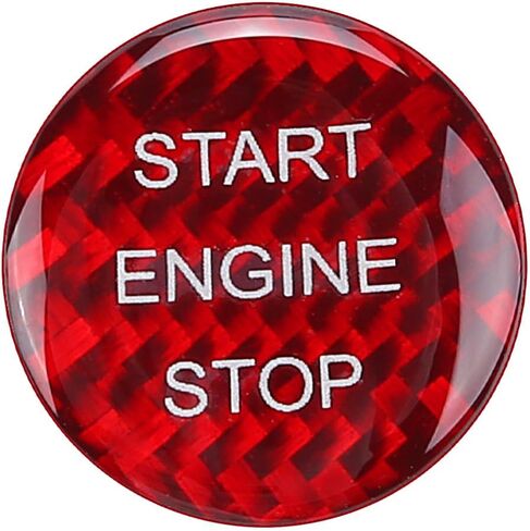 RUIANTE Compatible with Carbon Fiber Engine Push Start Button Cover Sticker for BMW 1 2 3 4 5 6 7 Series X1 X3 X4 X5 X6 E90 E91 E92 E93 F30 F10 F01 F32 F15 F25 G30 G31 G11 G12 (Black) in Kuwait