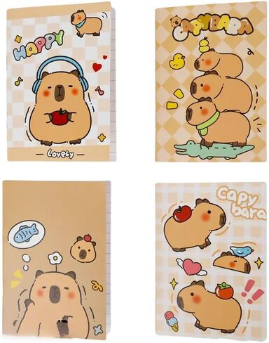 5 Packs Capybara Pocket Notebooks, 4 Designs 3.2" x 4.7" Cute Waterproof Mini NotePad Diary for Birthday Gifts Stocking Stuffers Office Business School Students Rewards（Random Style） in Saudi Arabia