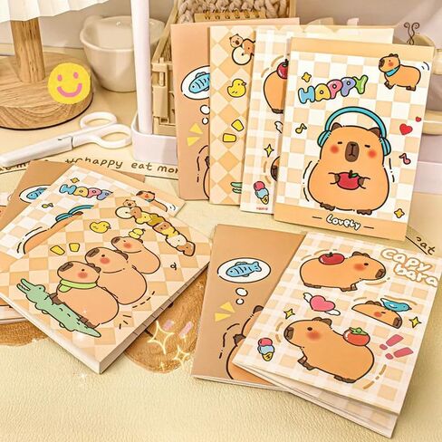 5 Packs Capybara Pocket Notebooks, 4 Designs 3.2" x 4.7" Cute Waterproof Mini NotePad Diary for Birthday Gifts Stocking Stuffers Office Business School Students Rewards（Random Style） in Saudi Arabia