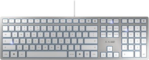 لوحة مفاتيح Cherry KC 6000 رفيعة - واجهة USB - الإنجليزية (الولايات المتحدة) - مفتاح SX (أبيض) in Saudi Arabia