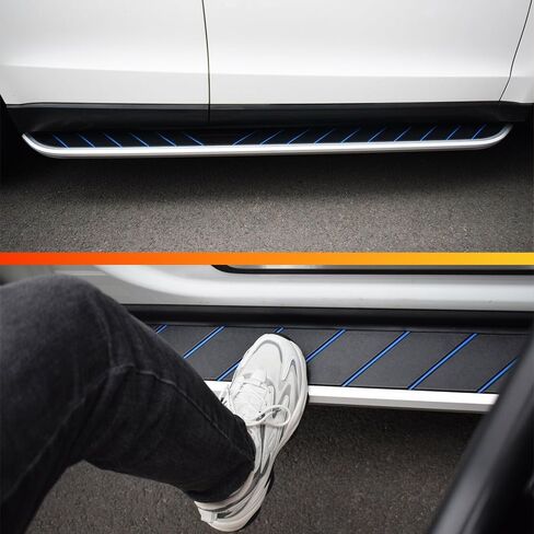 2PCS Running Boards for Chery JAECOO 5 J5 Petrol 2024 2025 Side Steps Complete Kit Car Nerf Bar Accessories New Upgrade Black Panel with Anti-Slip Particles(WLL) in Saudi Arabia
