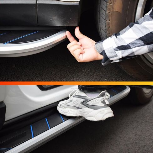 2PCS Running Boards for Chery TIGGO 9 2024 2025 Side Steps Complete Kit Car Nerf Bar Accessories New Upgrade Black Panel with Anti-Slip Particles(WLL) in Saudi Arabia