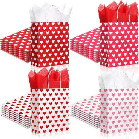 Thenshop 24 Pcs Mother's Day Paper Gift Bags with Handles and Tissue Paper Mom Floral Gift Wraps Bulk Kraft Birthday Party Favor Bags for Mother's Day Baby Showers Wedding Party Decoration Supplies in Kuwait