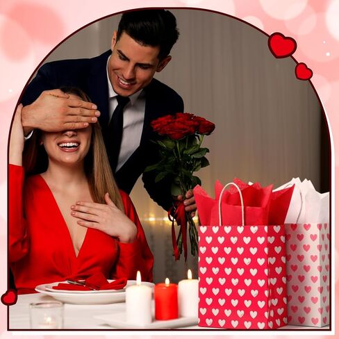 Thenshop 24 Pcs Mother's Day Paper Gift Bags with Handles and Tissue Paper Mom Floral Gift Wraps Bulk Kraft Birthday Party Favor Bags for Mother's Day Baby Showers Wedding Party Decoration Supplies in Kuwait