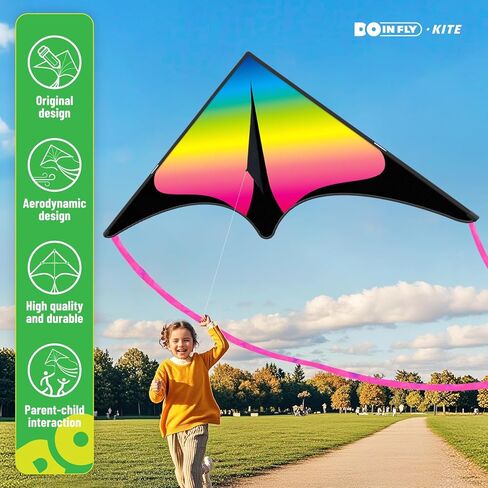 Kite for Ages 8-12, Easy to Fly and Assemble Rocket Kites for Beginner, Single Line String Professional Kites for Beach and Outdoor Activity in Saudi Arabia