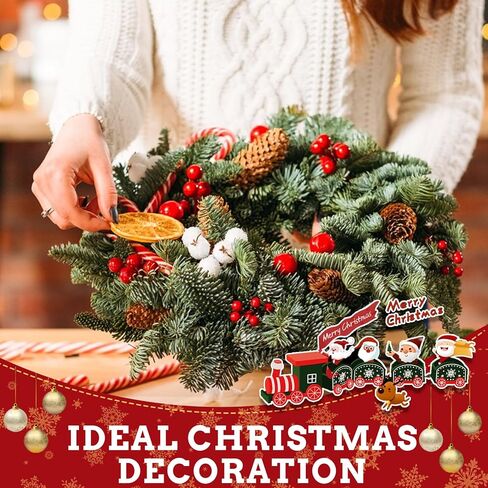 20 Pack Artificial Christmas Tree Picks Christmas Red Berries Stems Pine Branches Spray with Pinecones Holly Leaves for DIY Xmas Garland Wreath Ornaments Holiday Décor (Red Berries) in Saudi Arabia